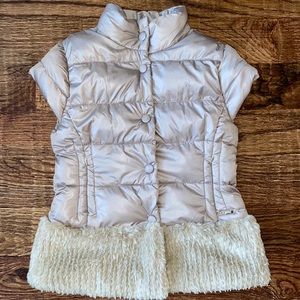 Faux fur puffer vest
